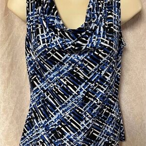 Calvin Klein Blue Fitted Sleeveless Tank Top